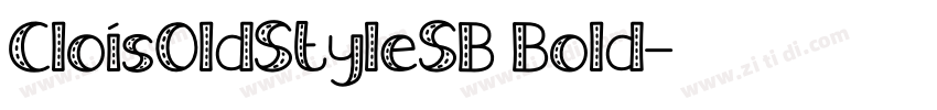 CloisOldStyleSB Bold字体转换